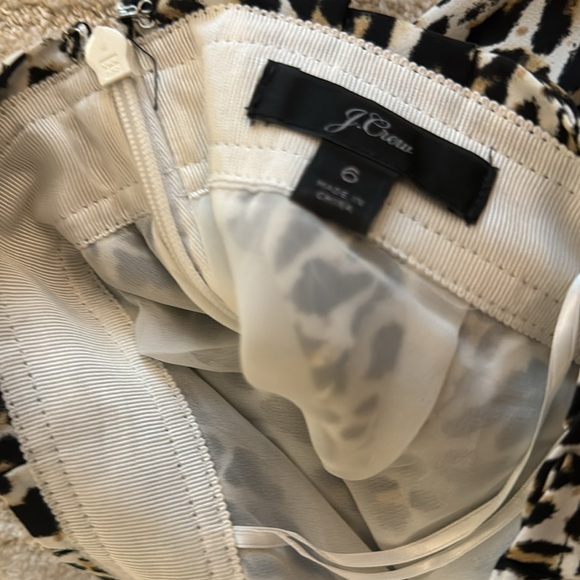 EUC J.CREW leopard lined midi skirt - Picture 3 of 4